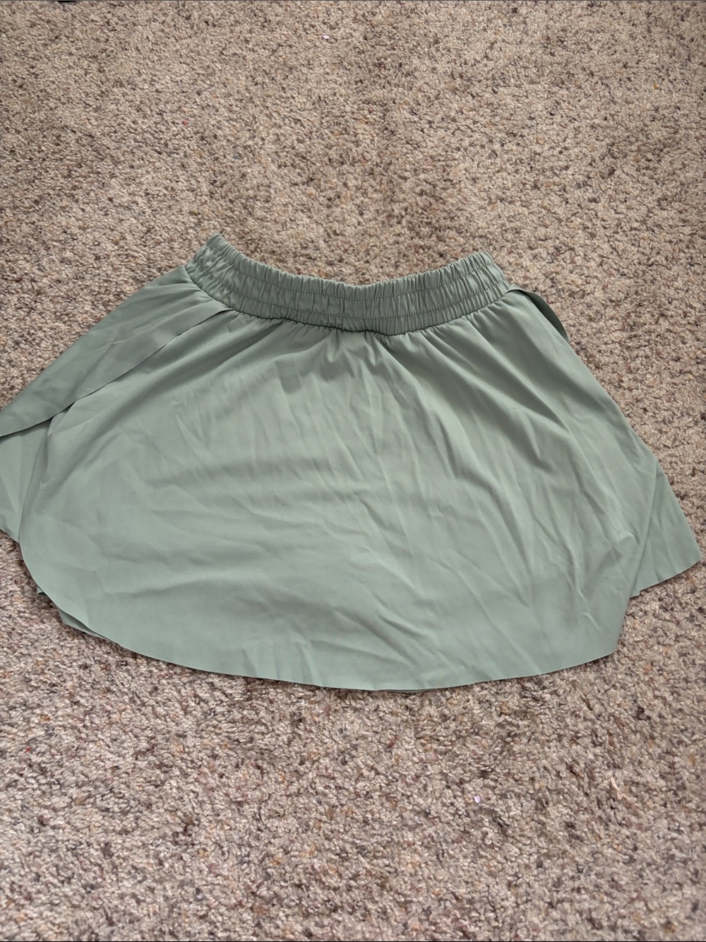 Light Sage Green Athletic Women's Skort with Elastic Waist